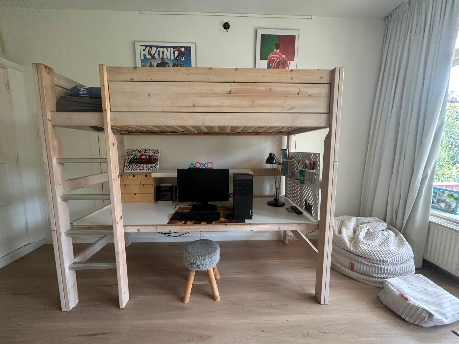 Lifetime Hoogslaper met burau, Kinderen en Baby's, Kinderkamer | Stapelbedden en Hoogslapers, Ophalen, Gebruikt, Hoogslaper