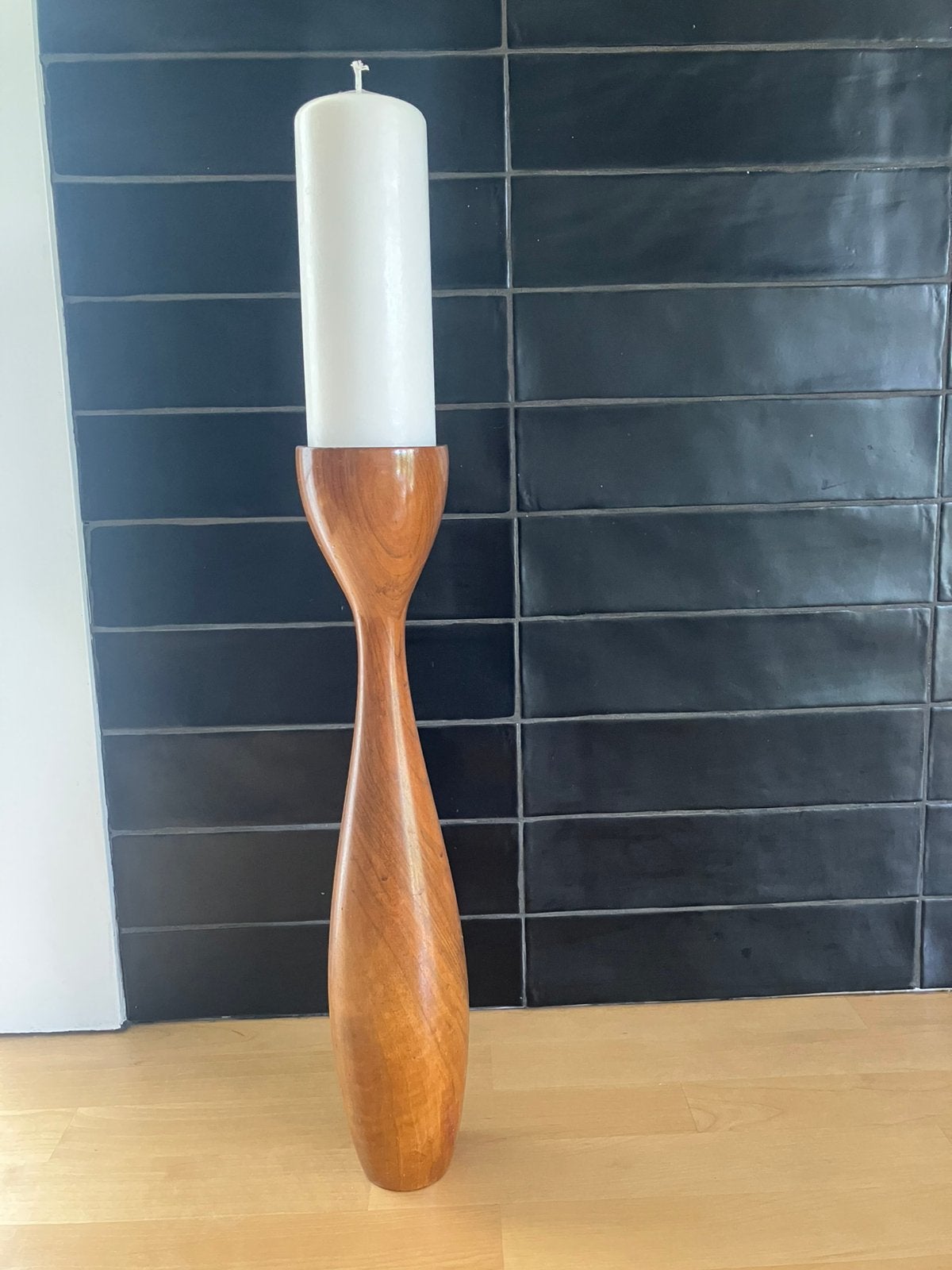 Xl teak kandelaar, Denemarken, Deens, mid century, vintage, Ophalen, Gebruikt, Kandelaar, Hout
