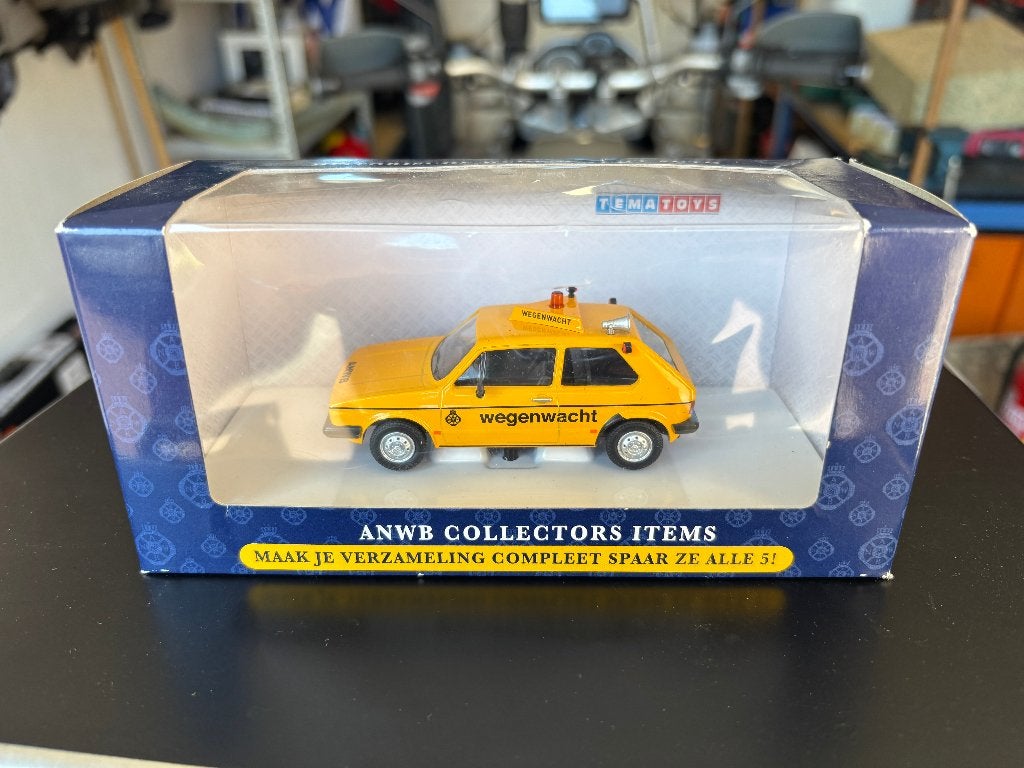 ANWB Wegenwacht VW Golf 1 modelauto - TEMATOYS, Hobby en Vrije tijd, Ophalen of Verzenden, Nieuw, Auto, Overige merken