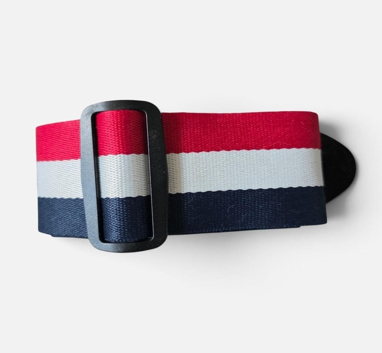Gitaarband Rood Wit Blauw - Comfortabel en Verstelbaar, Ophalen, Nieuw, Akoestische gitaar