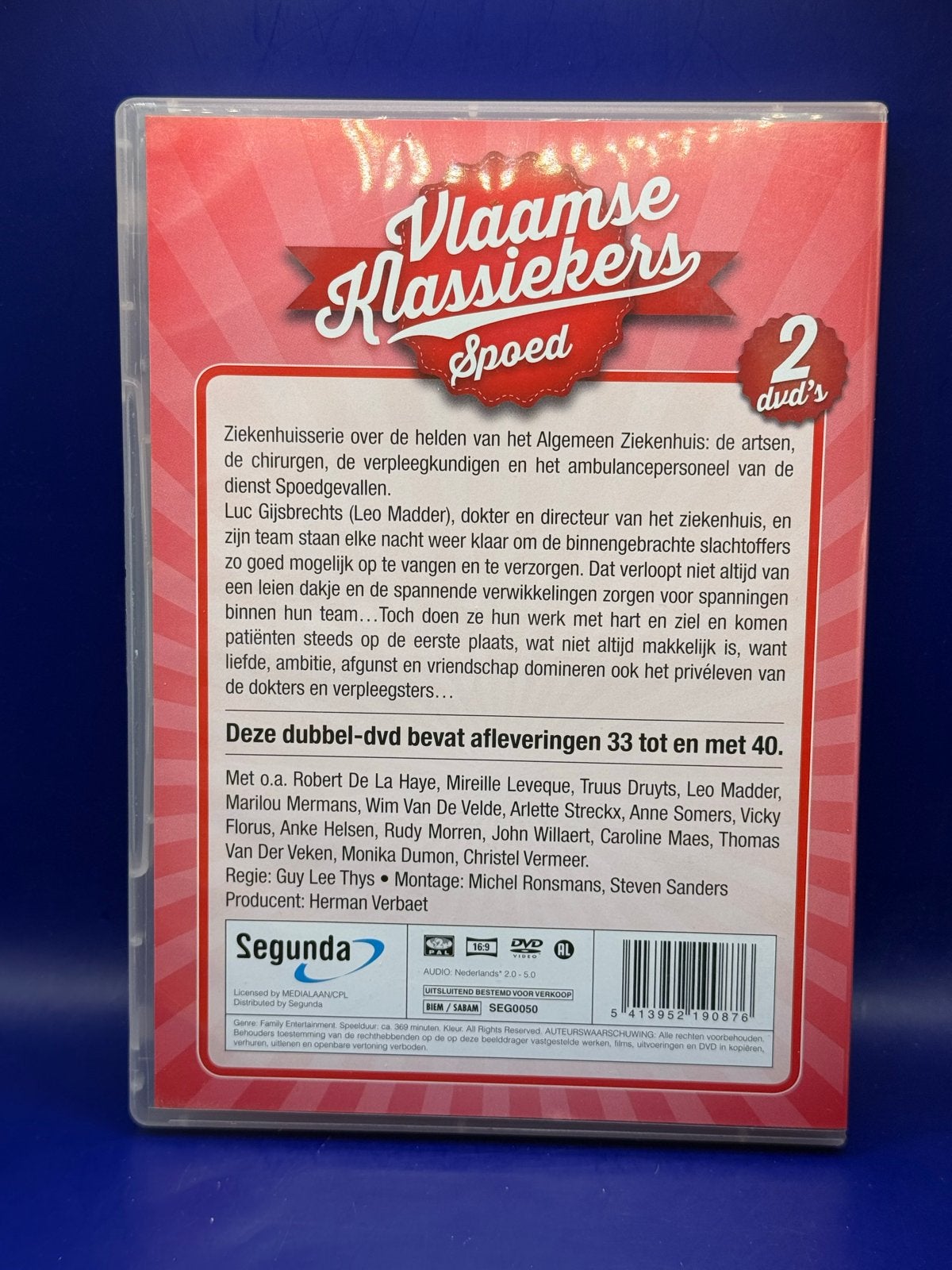 Dvd Vlaamse Klassiekers Spoed - Aflevering 33 t/m 40, Gebruikt, Verzenden, Alle leeftijden, Drama