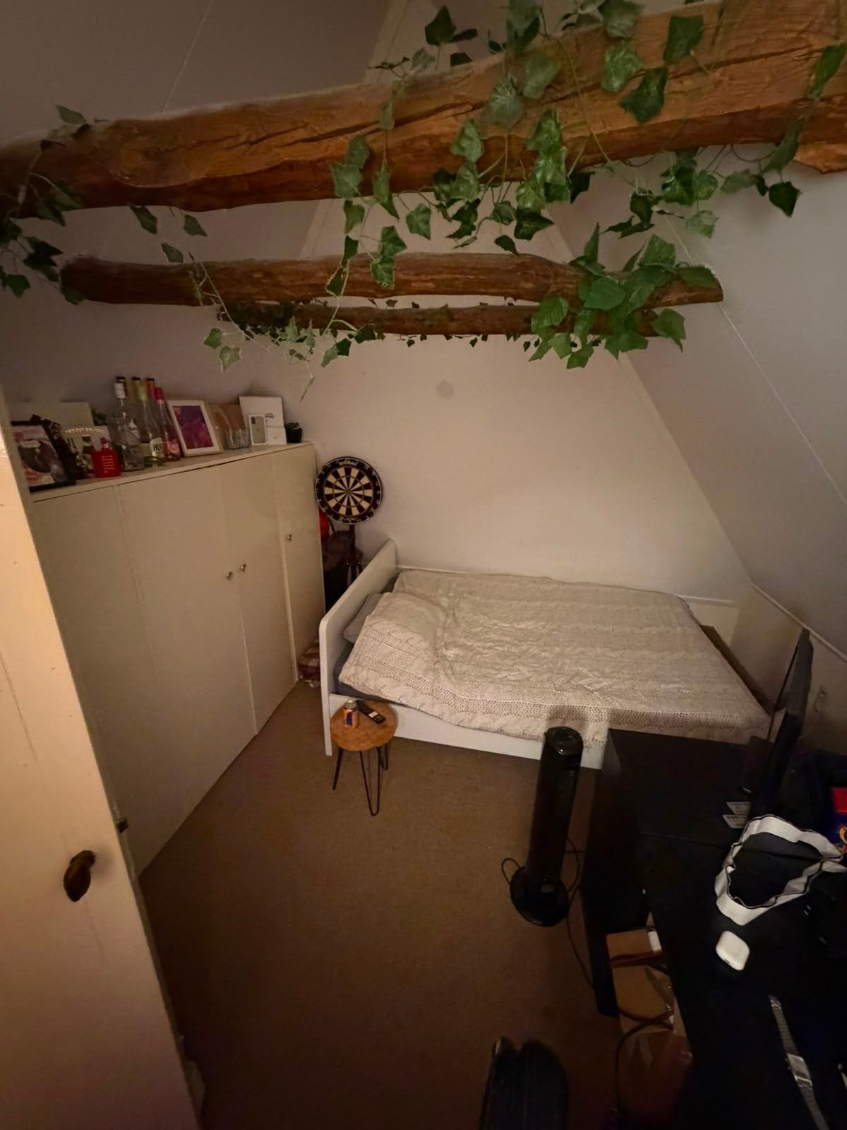 WIT TWEEPERSOONS BED COMPLEET MET BODEM EN MATRAS, Huis en Inrichting, Slaapkamer | Bedden, Gebruikt, Wit, Tweepersoons, Hout