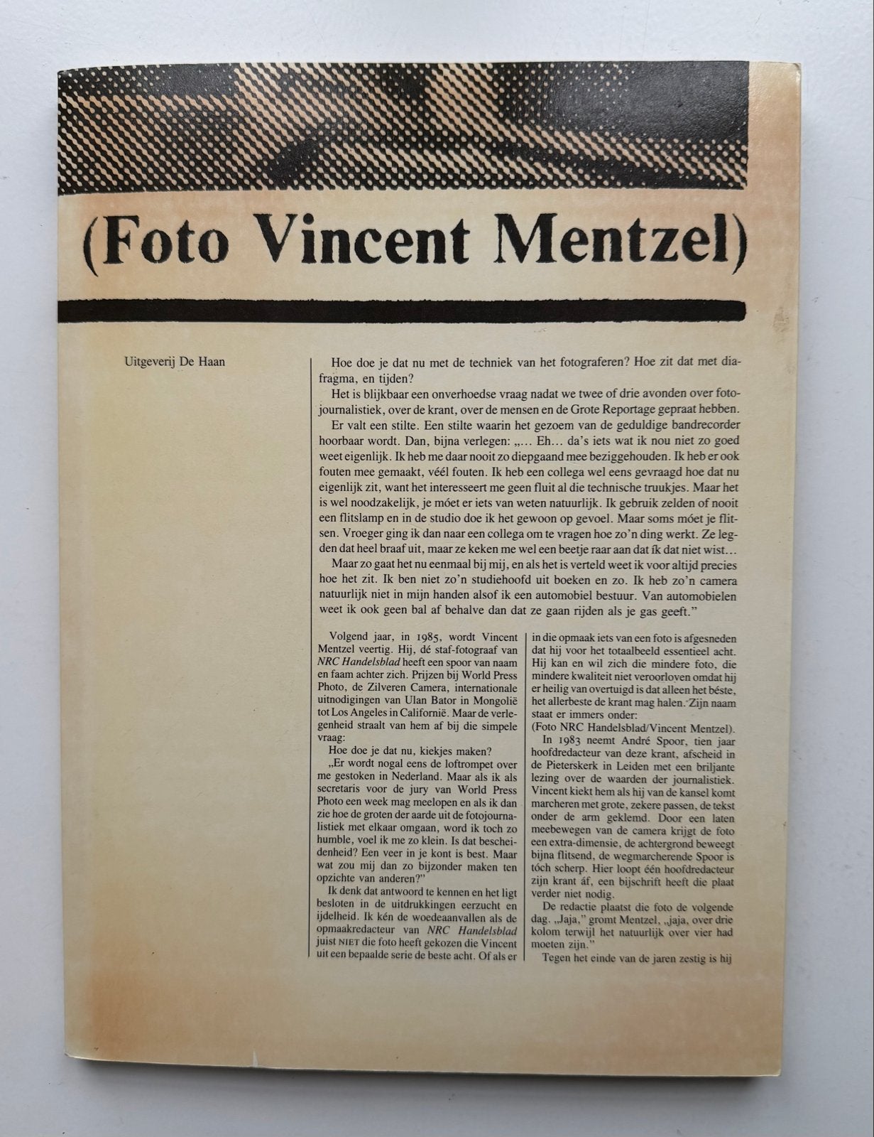 Foto Vincent Mentzel, Boeken, Ophalen of Verzenden, Gelezen, Fotografen