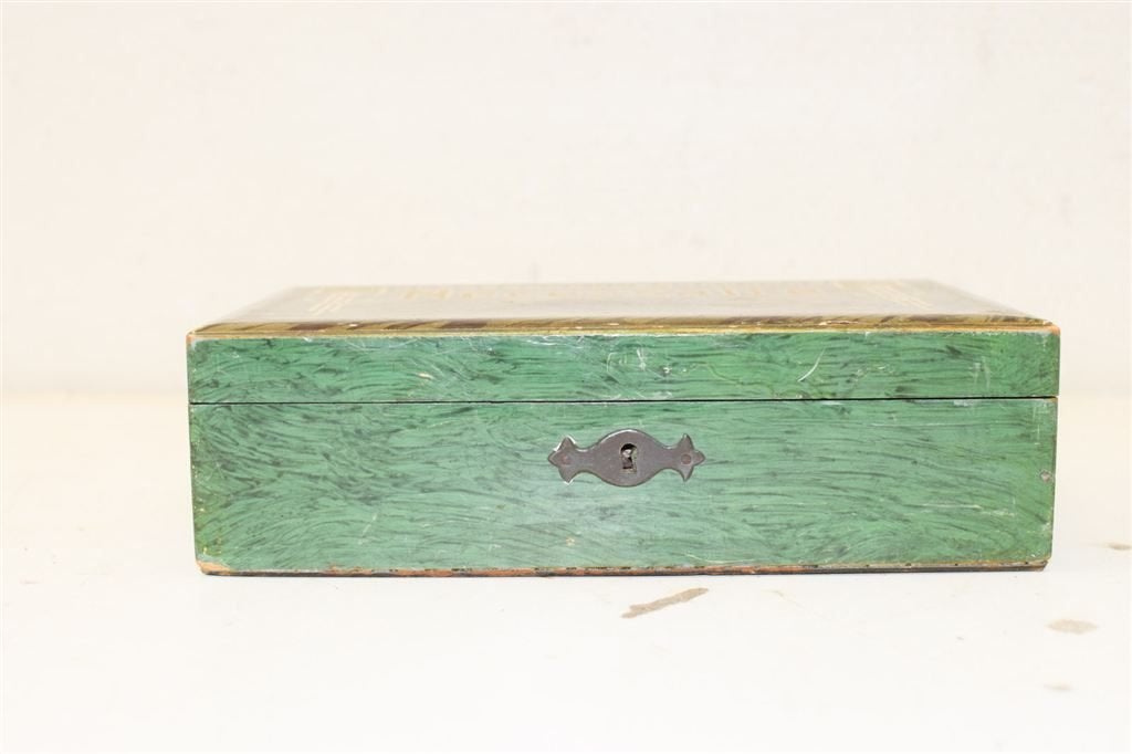 Houten Nécessaire kistje met spiegeltje 46069