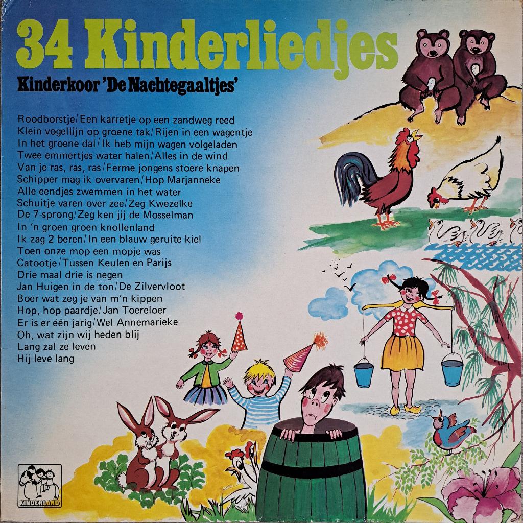LP 34 Kinderliedjes, Ophalen, Gebruikt, Overige formaten, 3 tot 5 jaar