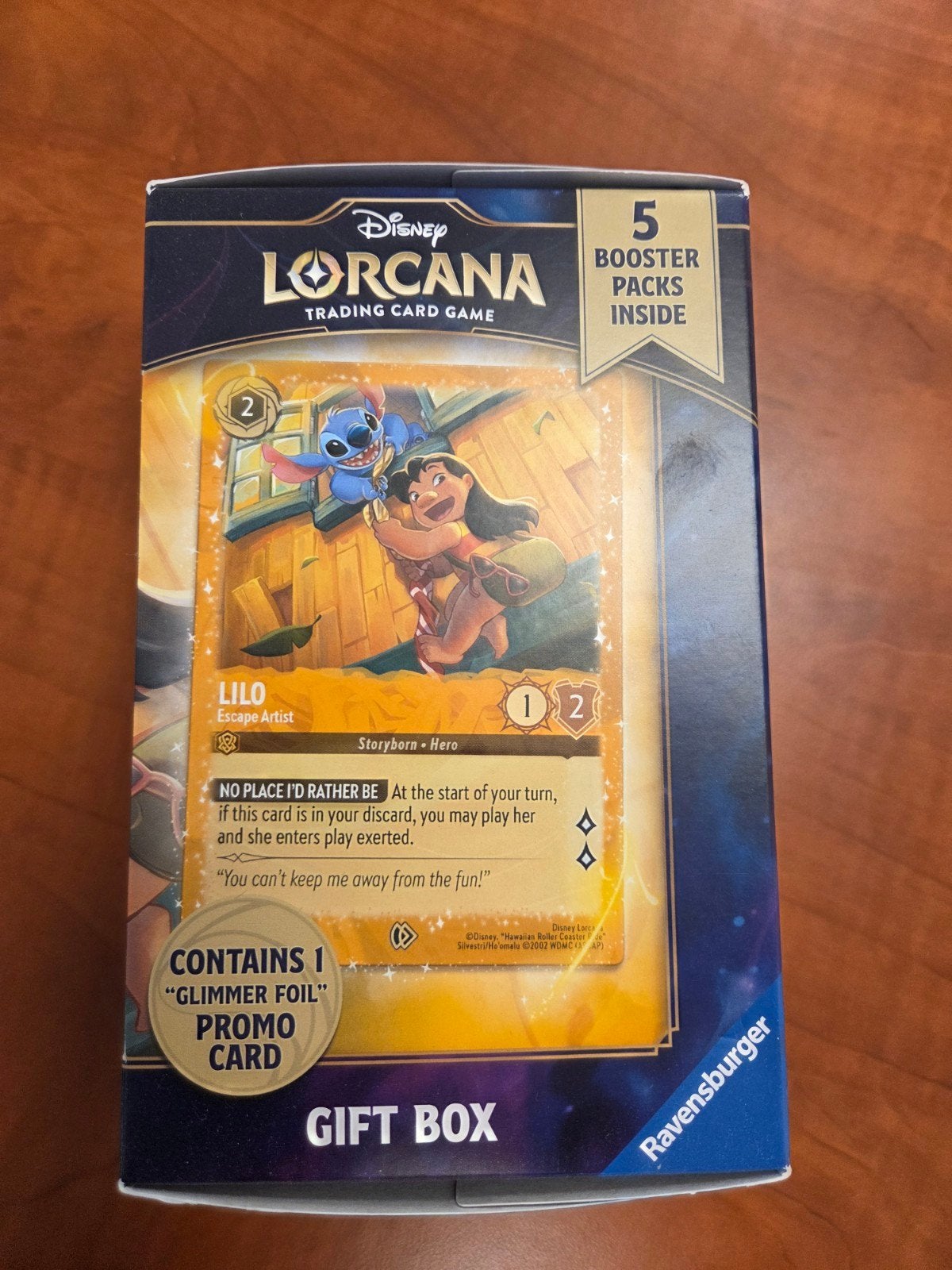 Disney Lorcana Gift Box met Lilo - Escape Artist promo kaart, Verzenden, Nieuw, Boosterbox