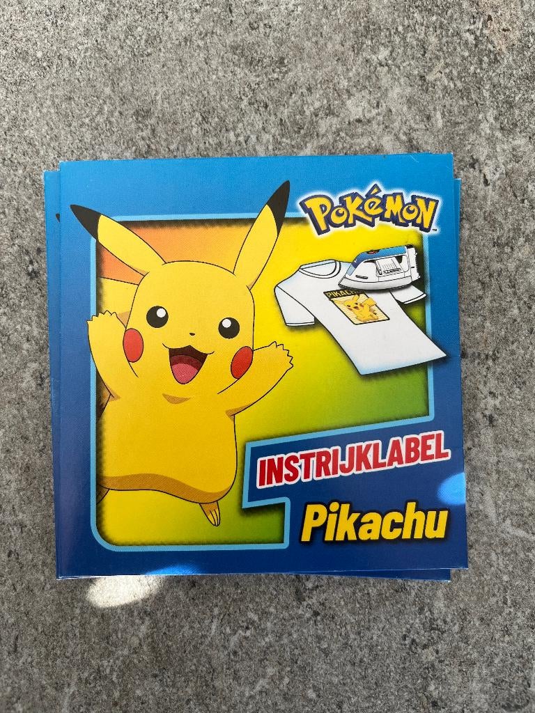 strijkplaatje instrijklabel pikachu pokemon, Ophalen of Verzenden, Nieuw, Overige typen