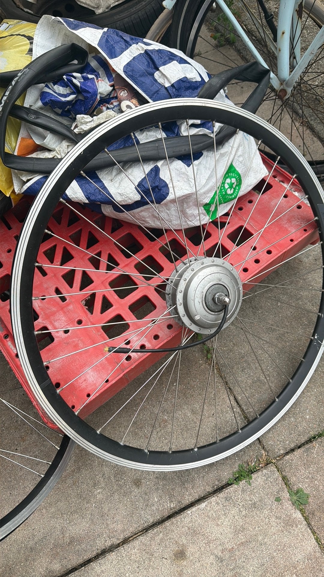 Voorwielmotor, Fietsen en Brommers, Fietsonderdelen, Ophalen of Verzenden, Zo goed als nieuw