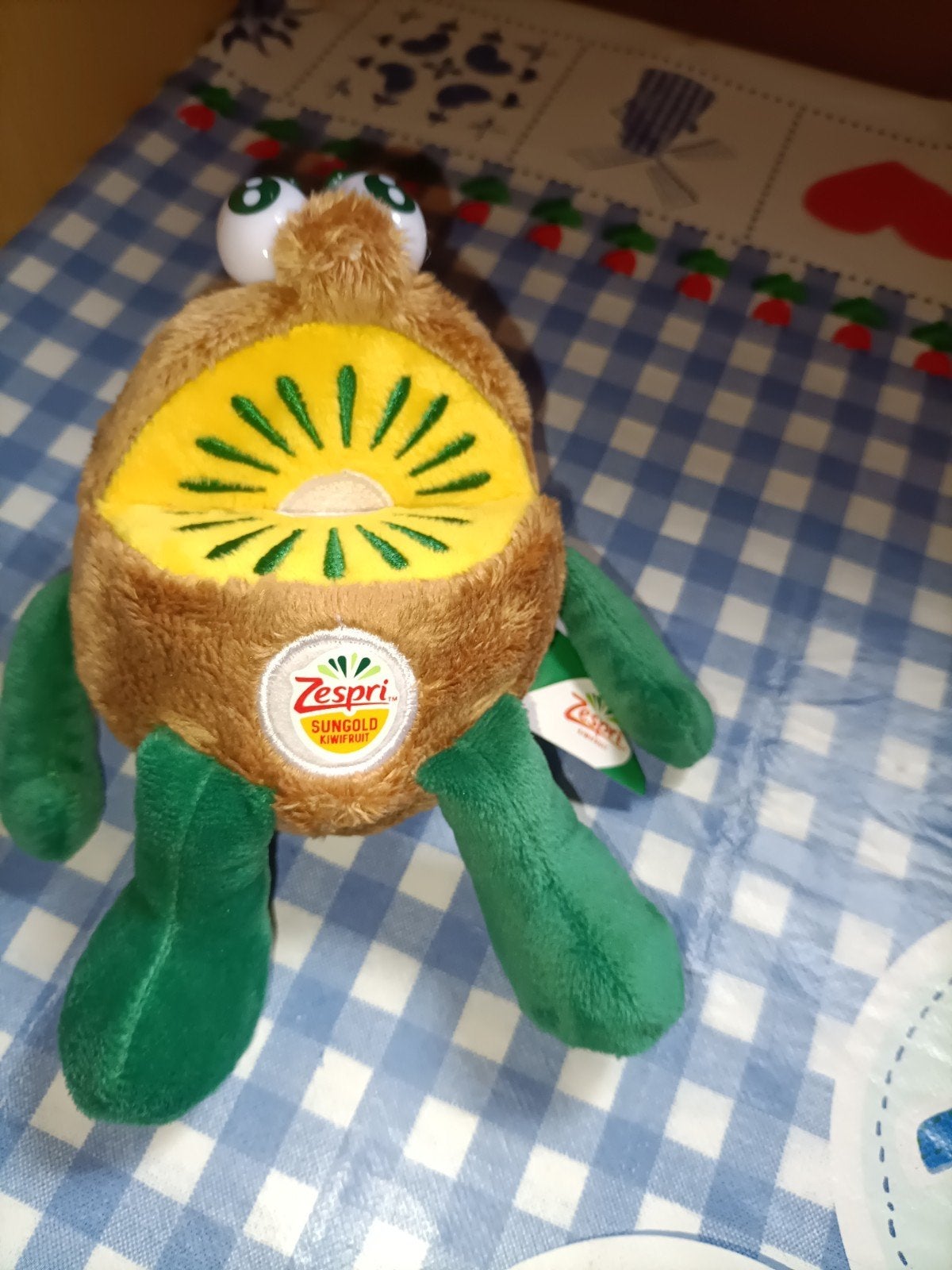 Zespri kiwi knuffel geel 16 cm groot, Ophalen of Verzenden, Zo goed als nieuw, Versiering