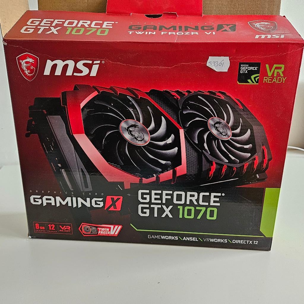 MSI GeForce GTX 1070 Gaming X 8GB, Computers en Software, Videokaarten, PCI-Express 3, Gebruikt, HDMI, Ophalen of Verzenden