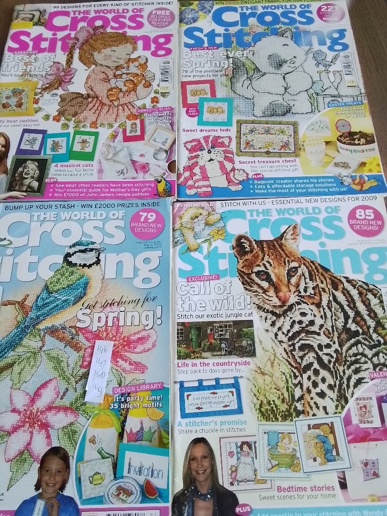 4 cross stitching, 146, 147, 148, en 149, Ophalen of Verzenden, Zo goed als nieuw, Handborduren, Patroon
