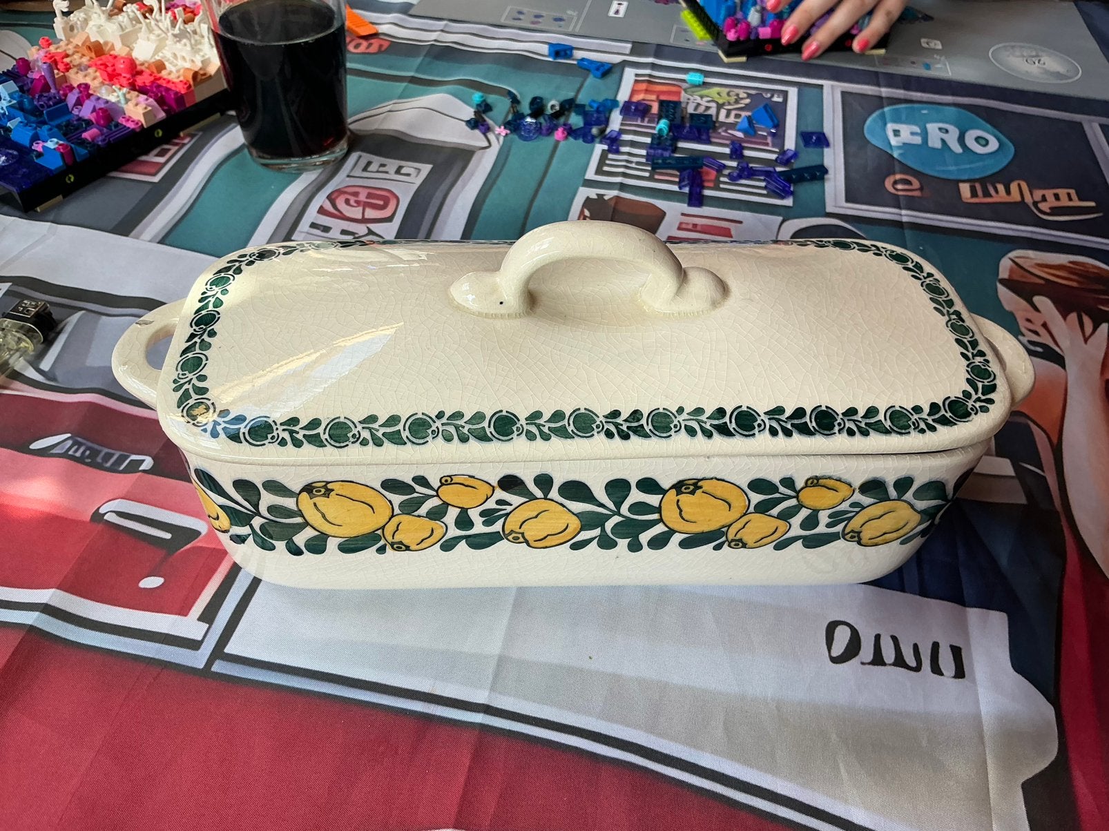 Antieke porseleinen cakedoos, Antiek en Kunst, Ophalen of Verzenden