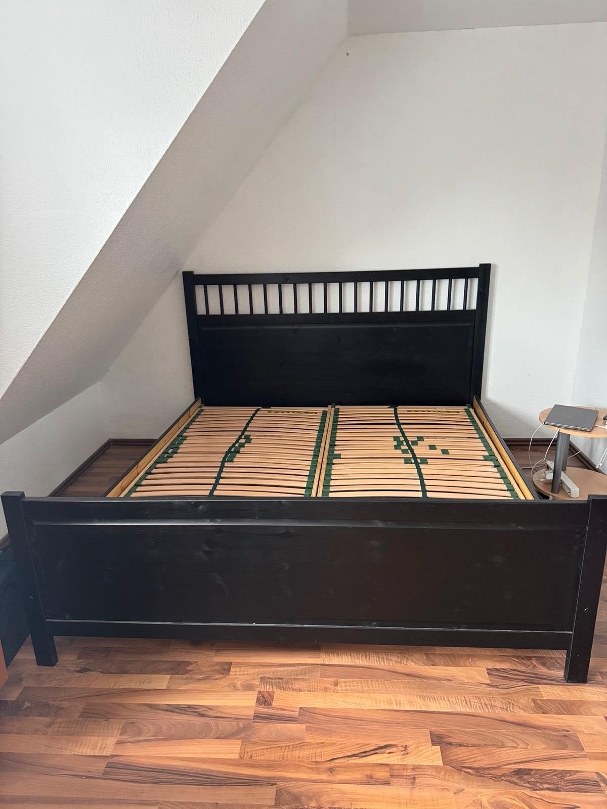 IKEA Bedombouw Zwart 160x200 cm  Gratis, Ophalen, Gebruikt, Zwart, Tweepersoons