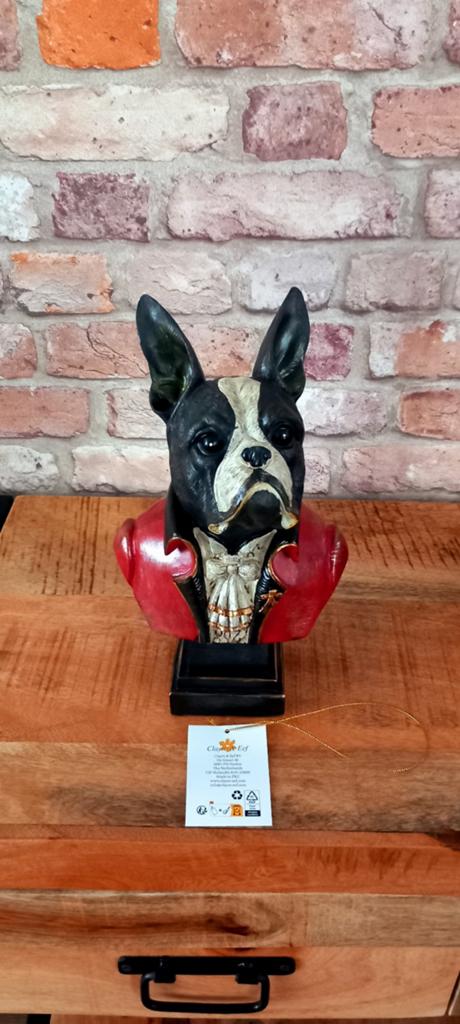Clayre&Eef:Grote 26cm Honden Buste Beeld♥️NIEUW♥️, Ophalen of Verzenden, Nieuw, Dier