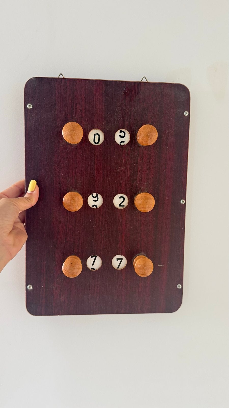 Vintage scorebord 34x24 cm, Ophalen of Verzenden, Gebruikt