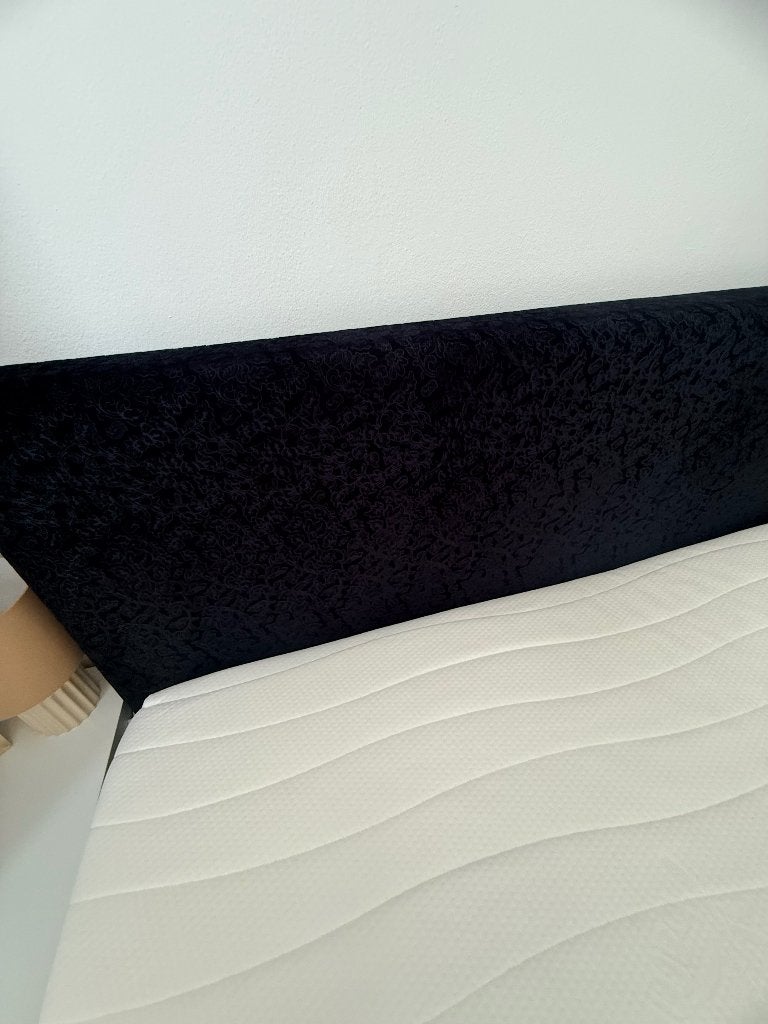 Royal boxspring Inclusief topper matras 9 cm, Ophalen, Zwart, Tweepersoons, Zo goed als nieuw