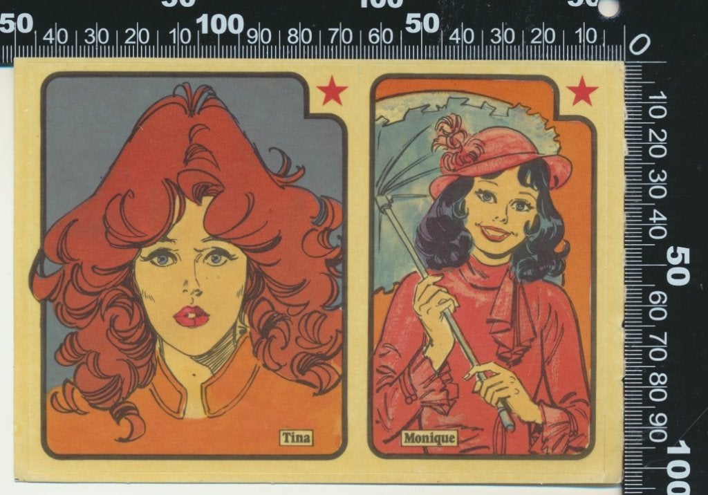 Sticker: Tina - Tina Monique (2), Ophalen of Verzenden, Zo goed als nieuw, Strip of Tekenfilm