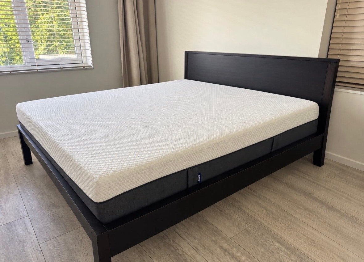 Tweepersoonsbed 180x200cm met Emmamatras en extra's, Huis en Inrichting, Ophalen, Verstelbaar, Tweepersoons, Zo goed als nieuw
