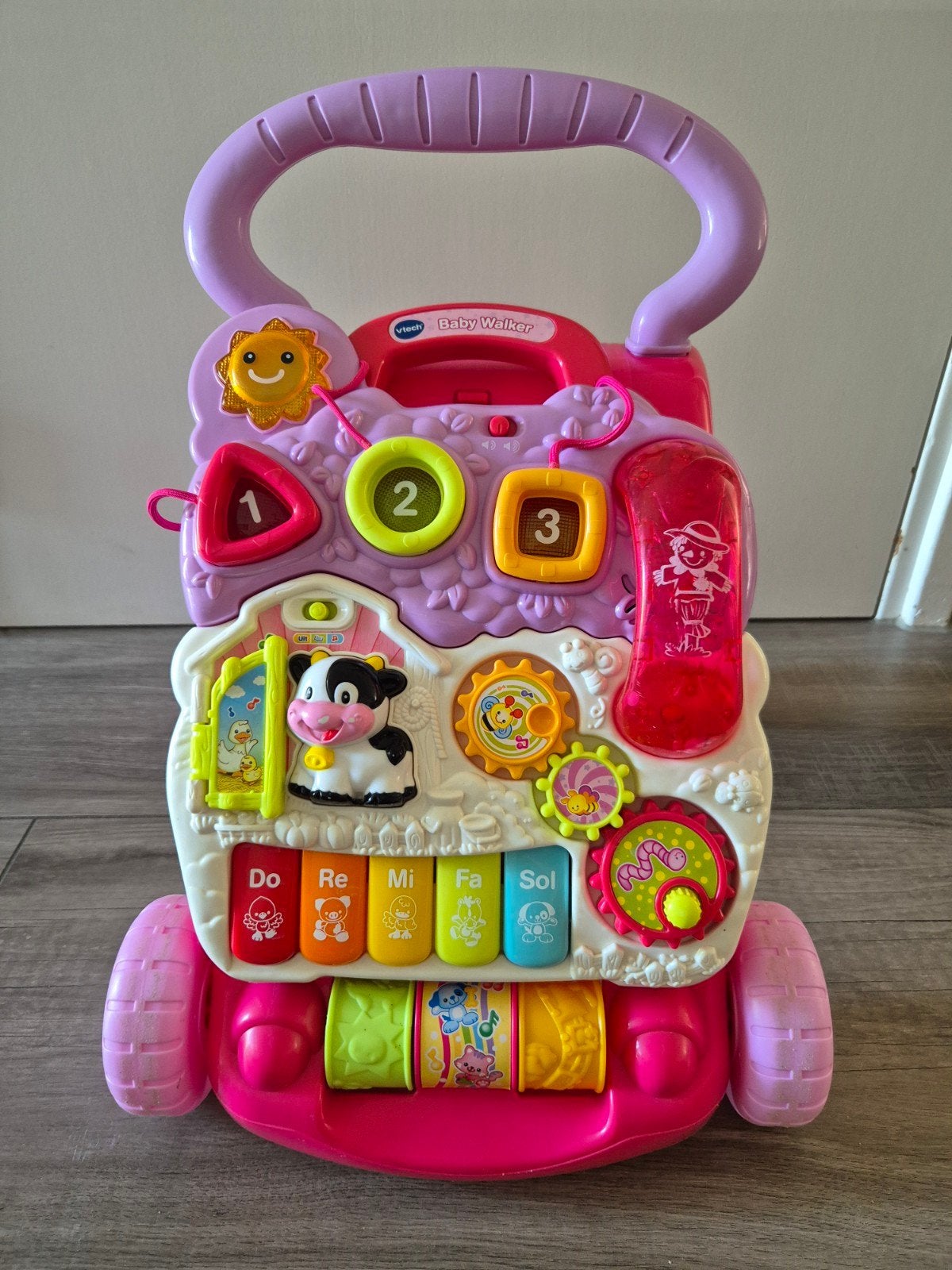 VTech Baby Walker - Roze loopwagen met geluid en licht, Kinderen en Baby's, Ophalen, Zo goed als nieuw, 6 maanden tot 2 jaar