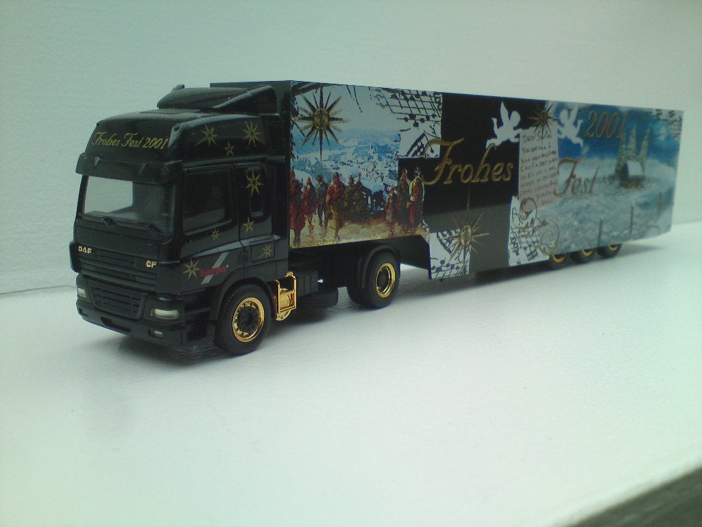 Herpa Daf CF Kerst truck, Ophalen of Verzenden, Gebruikt, Bus of Vrachtwagen, Overige merken