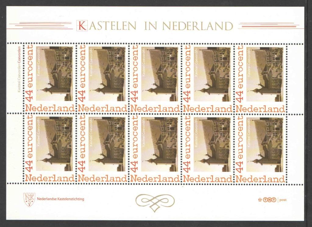 Kastelen in Nederland: Kasteel Coevorden, Ophalen of Verzenden, Na 1940, Postfris