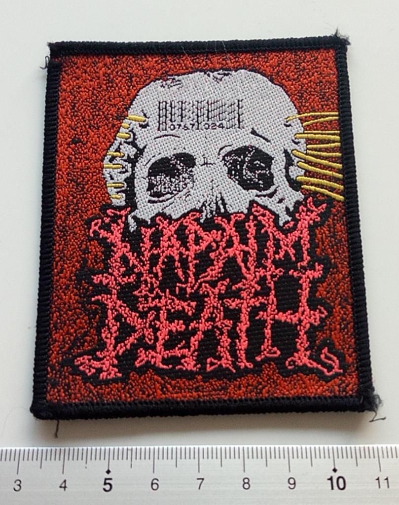 NAPALM DEATH vintage 1989 mentally murdered patch n95 metal, Verzamelen, Verzenden, Nieuw, Kleding