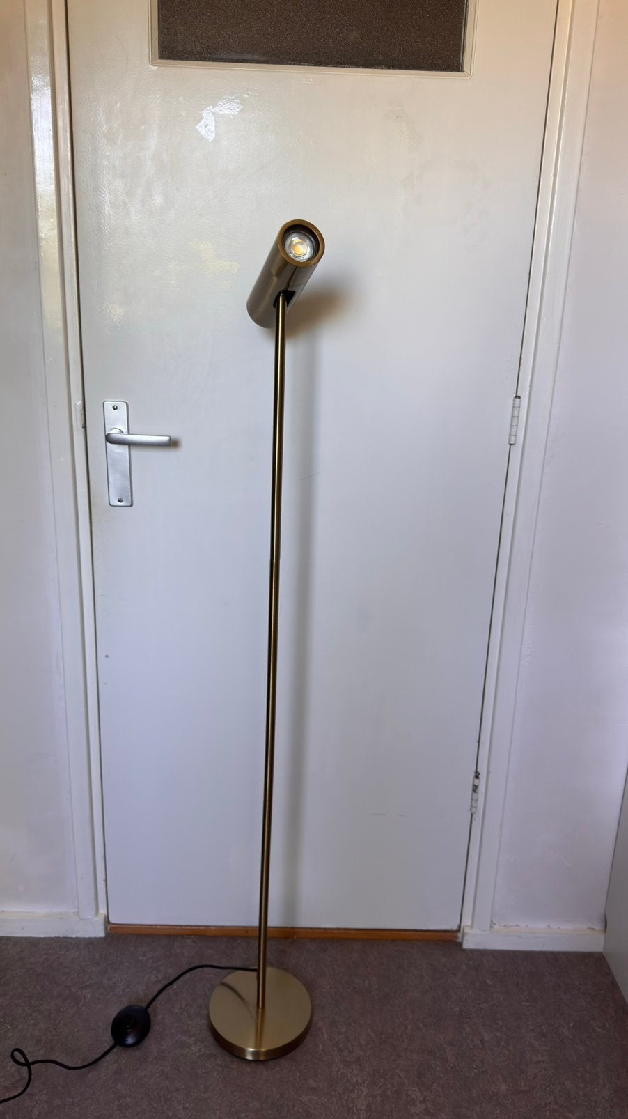 H&M Home vloerlamp goudkleurig, Ophalen, Overige fittingen, Zo goed als nieuw, Metaal