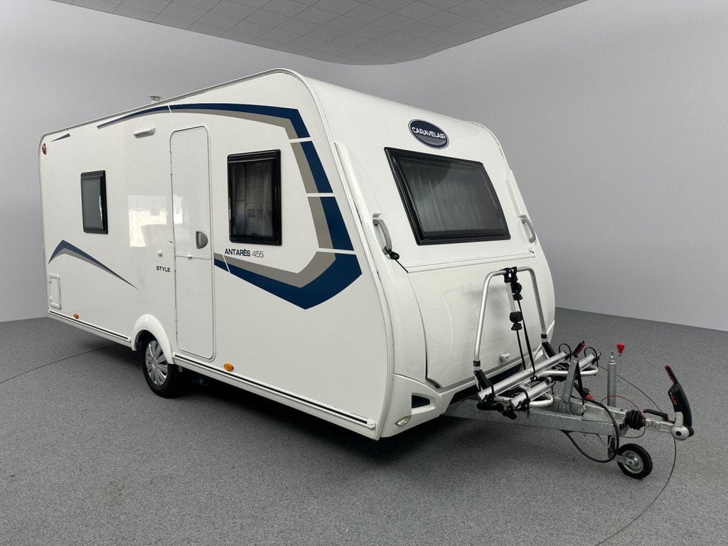 Caravelair Antares 455 Mover Luifel Fietsendrager, Caravans en Kamperen, Caravans, Vast bed, Hordeur, Rondzit, Bedrijf