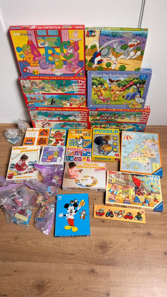 Grote collectie diverse kinderpuzzels, Ophalen, Meer dan 50 stukjes, Gebruikt, 2 tot 4 jaar