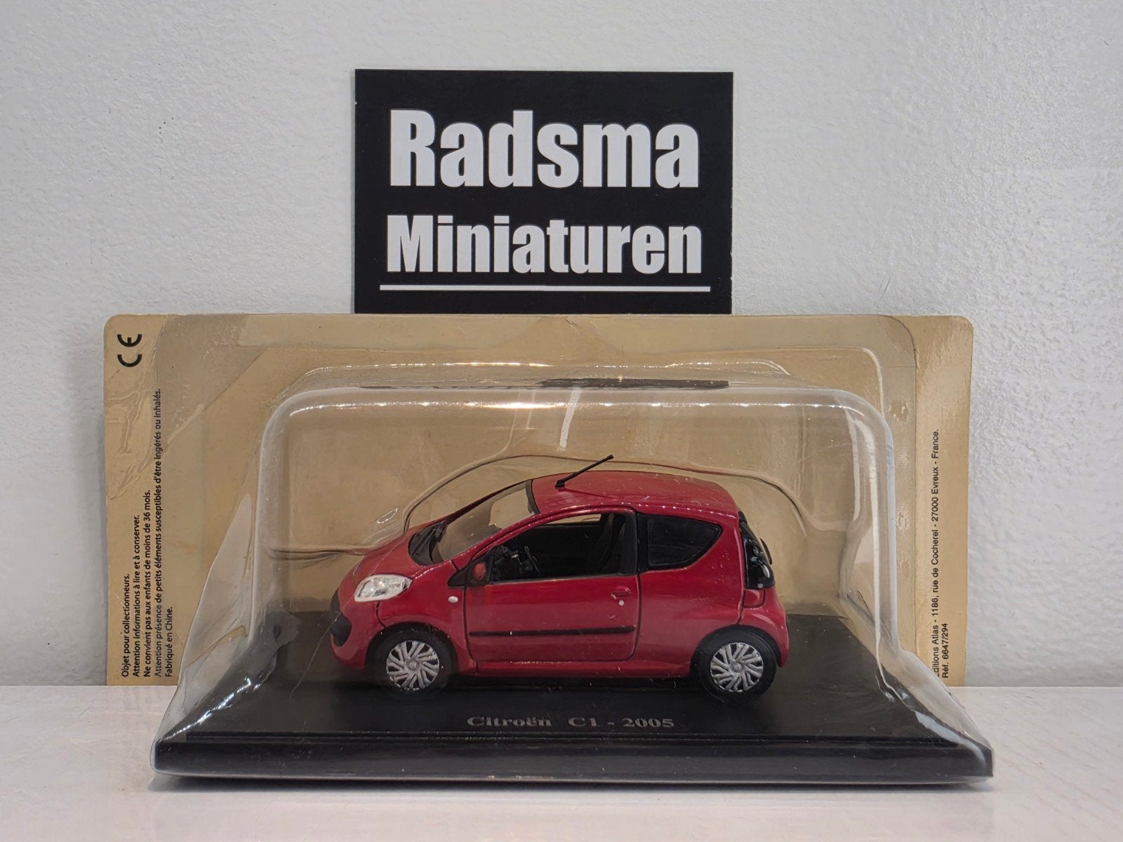 Citroën C1 Rood - 1e Model - 1:43 Universal Hobbies, Hobby en Vrije tijd, Modelauto's | 1:43, Auto, Nieuw, Ophalen of Verzenden