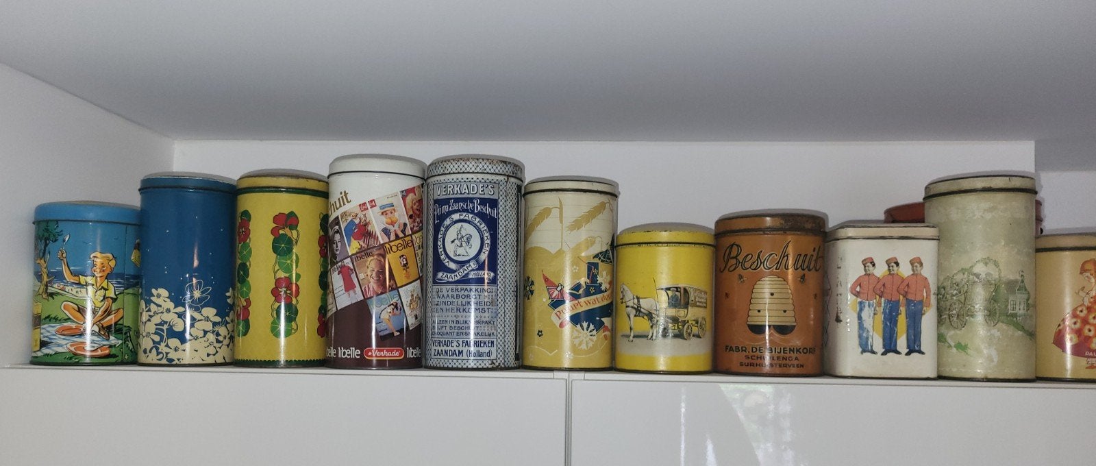 Vintage beschuit en voorraadblikken, Ophalen, Gebruikt, Overige