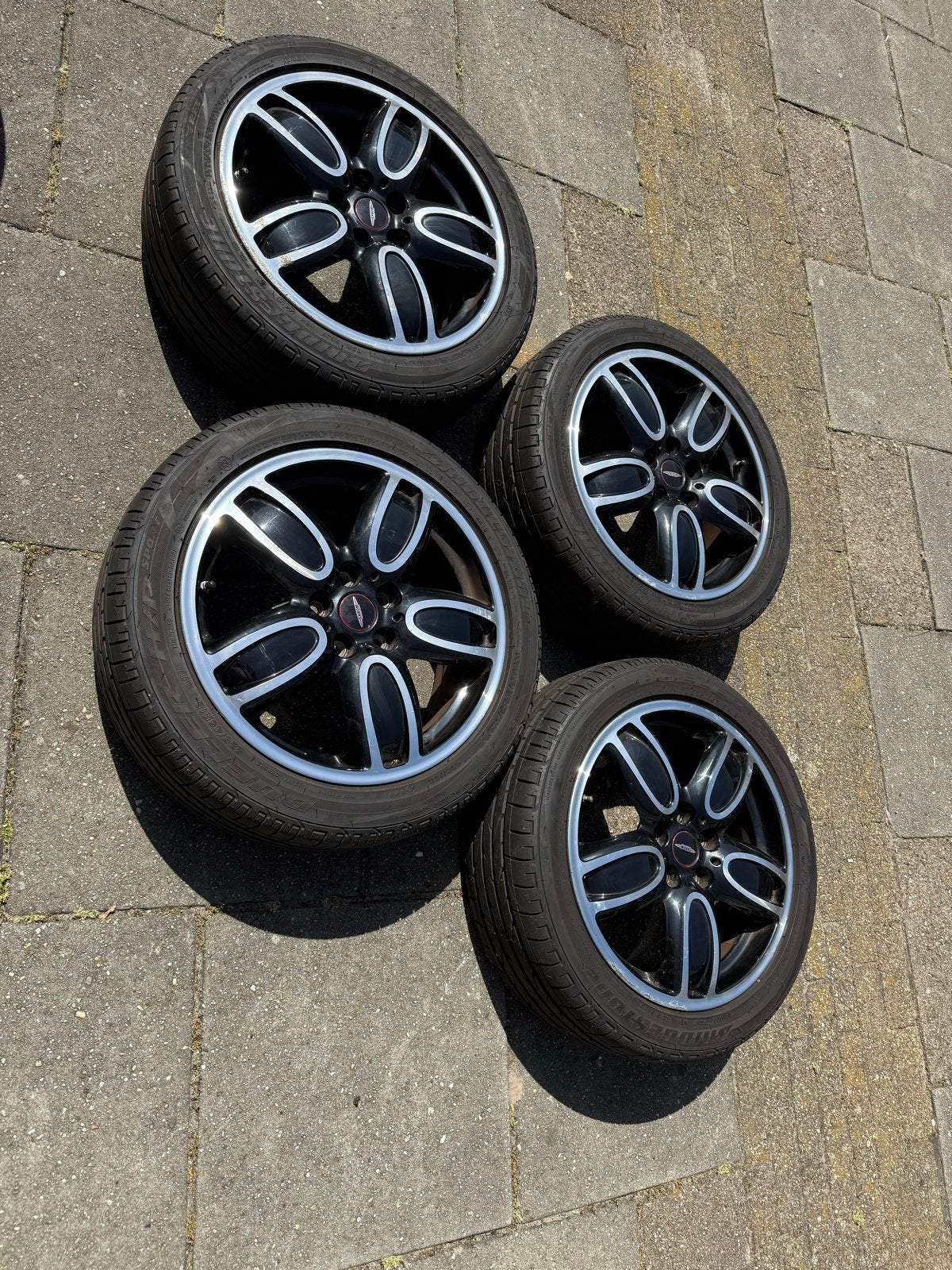 Mini John Cooper Works JCW 18 Inch Cup & Two Spoke Velgen, 18 inch, Gebruikt, Banden en Velgen, Ophalen of Verzenden