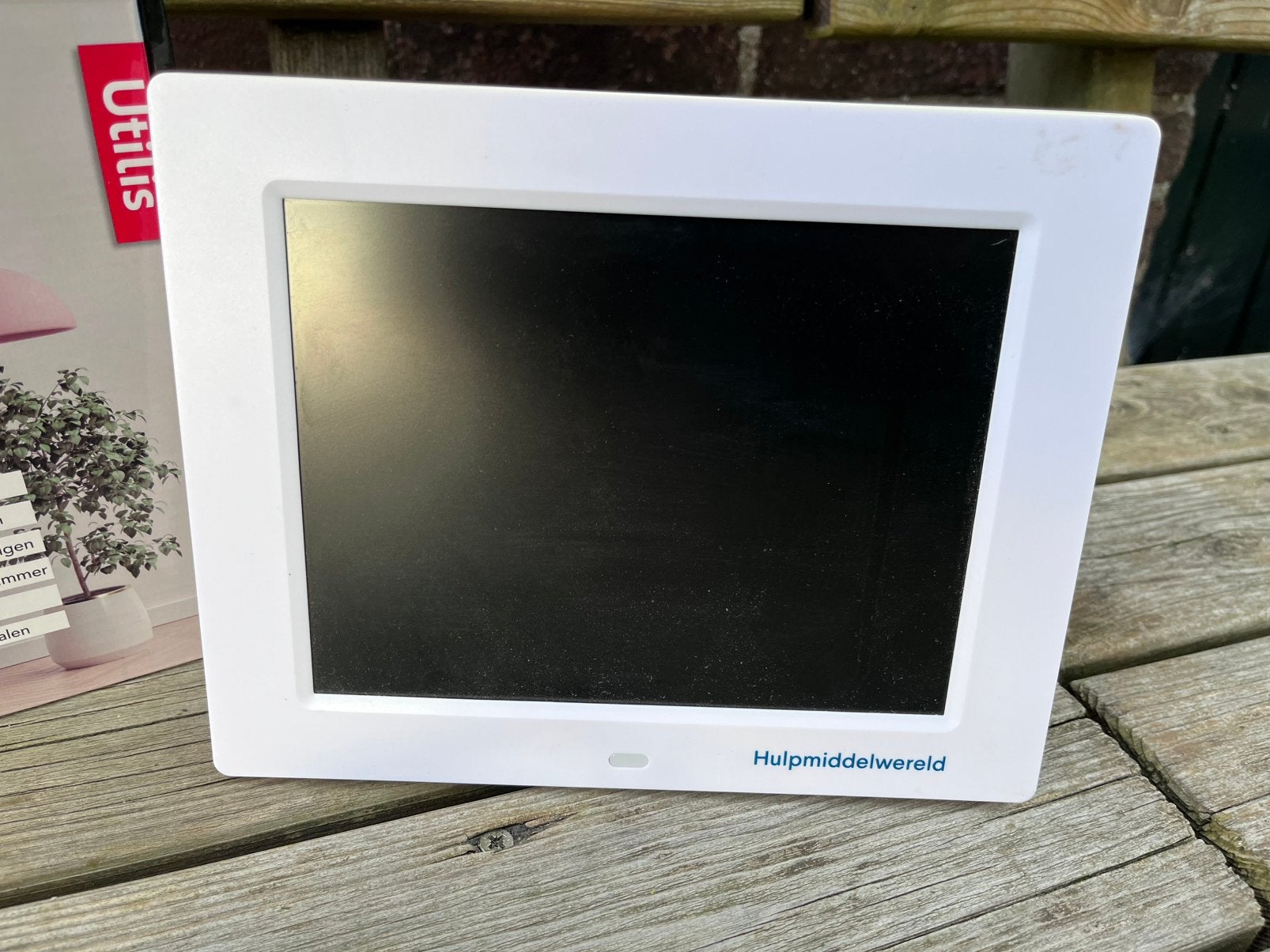 Digitale dementieklok, Ophalen, Wit, Zo goed als nieuw, Tafelklok