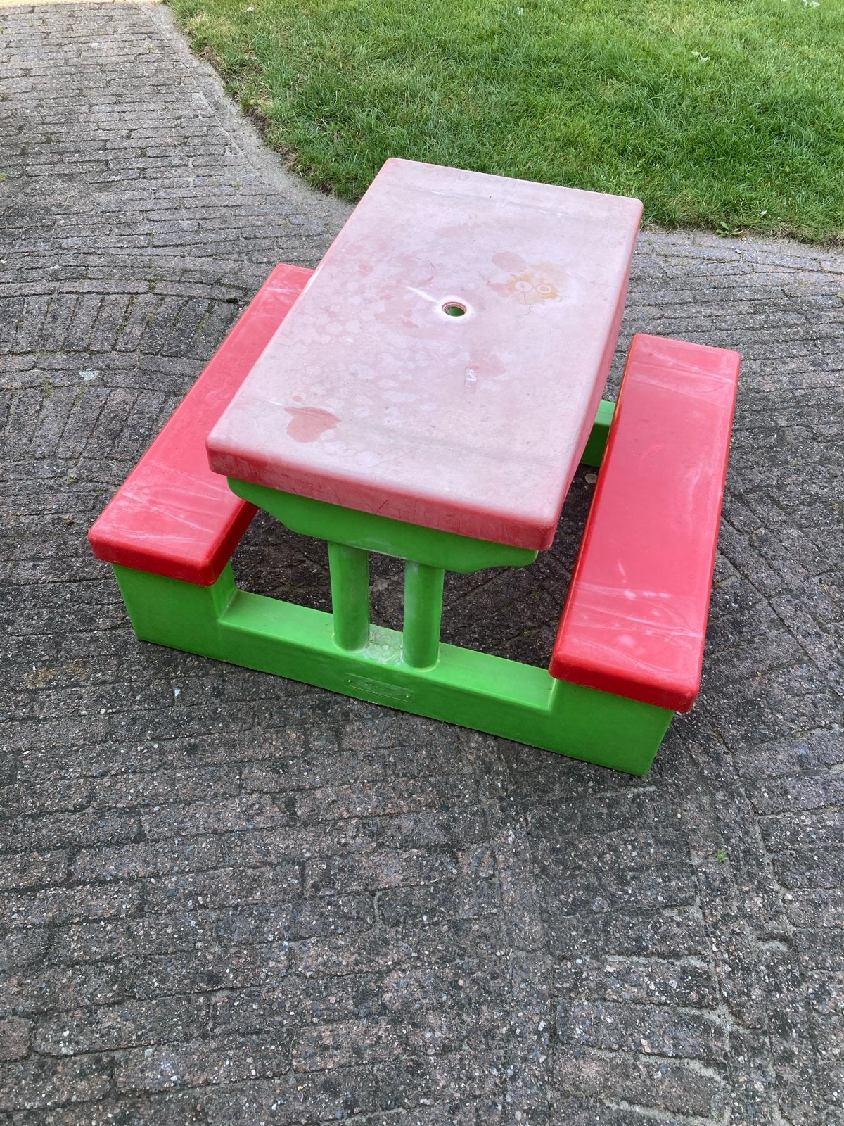 Kinder picknicktafel - rood/groen, Ophalen of Verzenden, Gebruikt, Overige typen