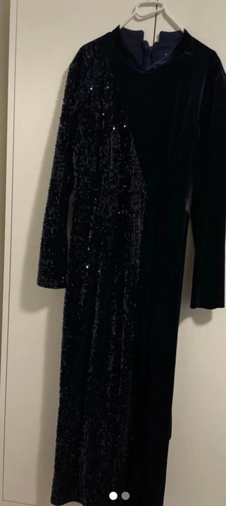 Elegante Avondjurk met Pailletten - Maat 48, Galajurk, Blauw, Maat 46/48 (XL) of groter, Ophalen of Verzenden