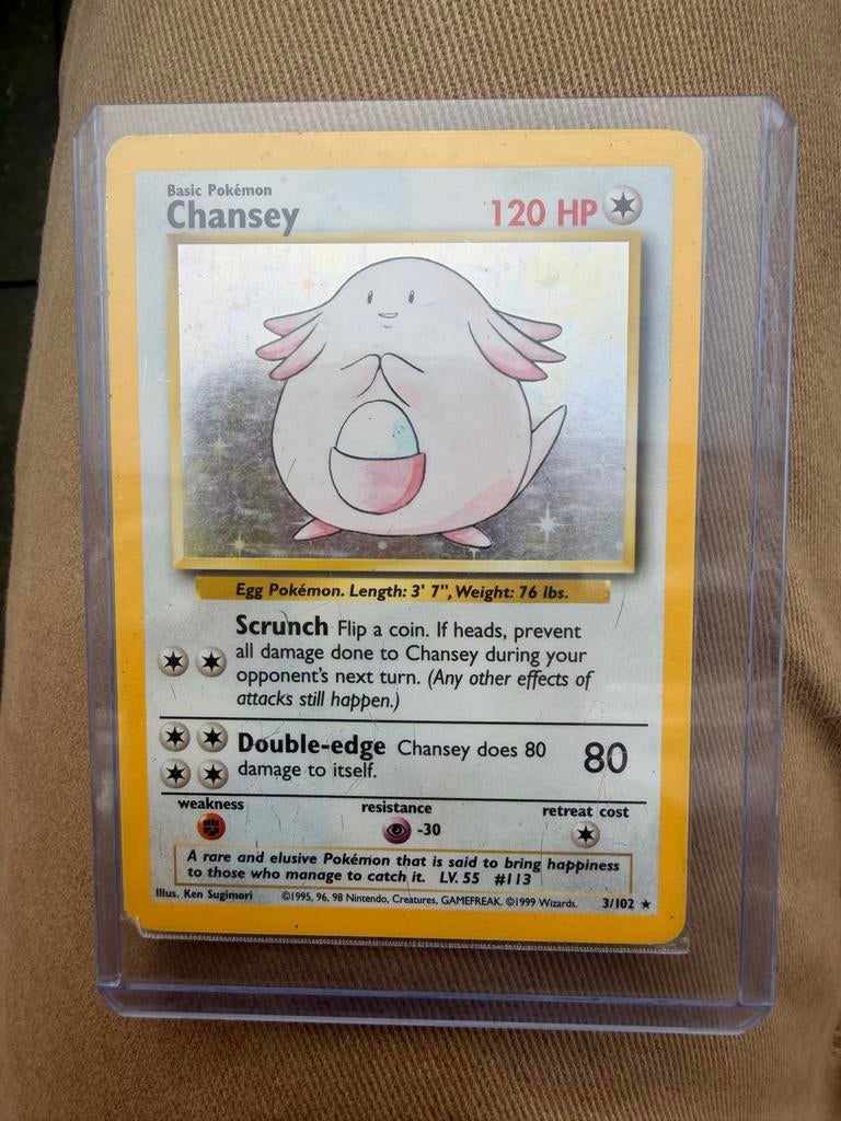 Pokémon Chansey - Basic Pokémon Kaart - Holo, Ophalen of Verzenden, Gebruikt, Losse kaart