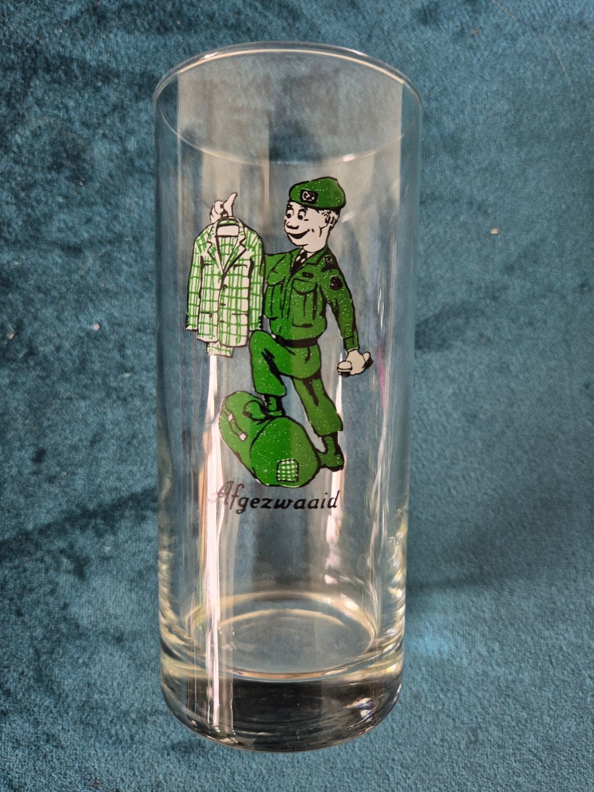 Longdrinkglas Defensie serie Afgezwaaid, Ophalen of Verzenden, Landmacht, Nederland
