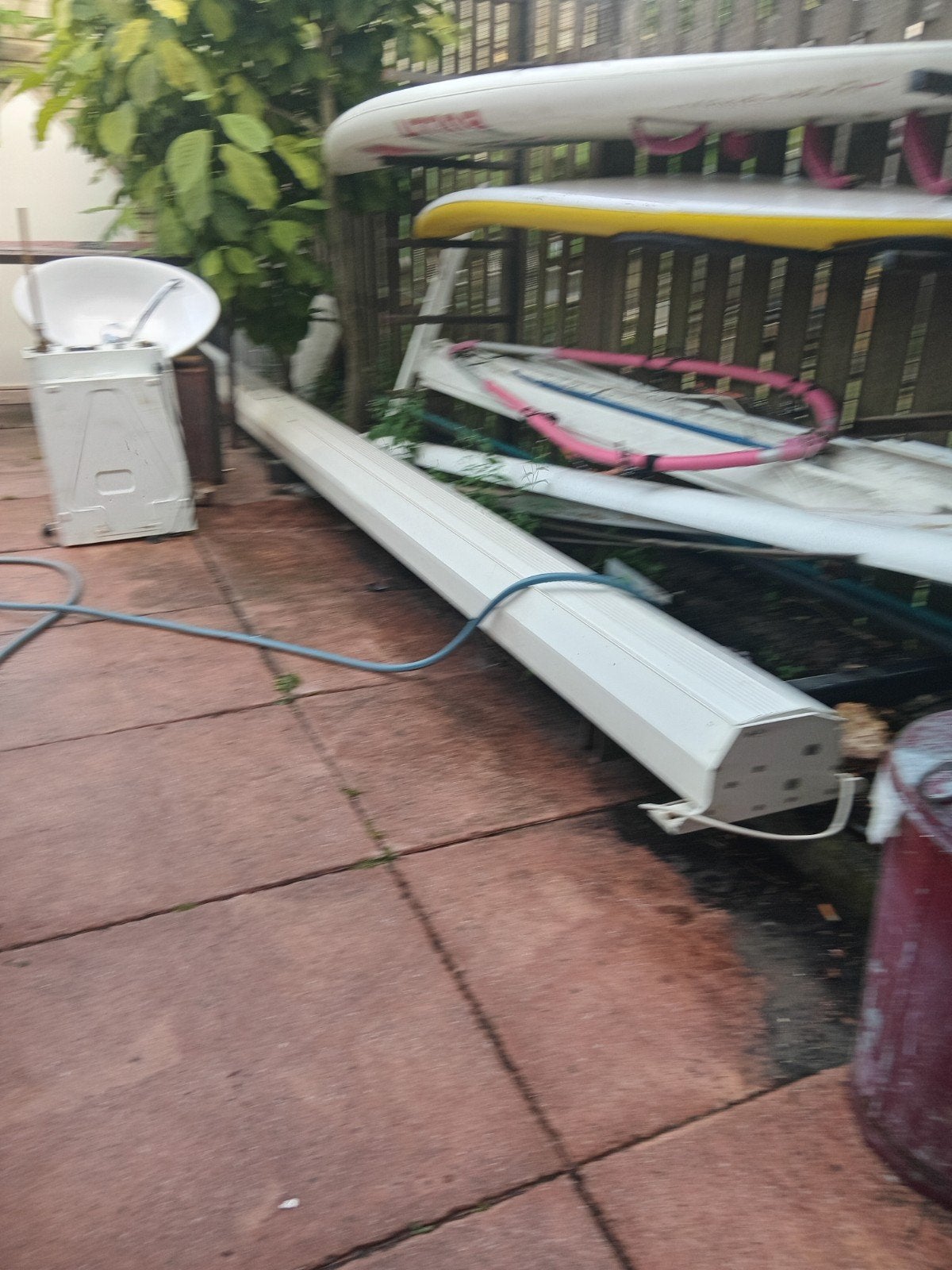 Elektrisch zonnescherm 5.50m breed, Tuin en Terras, Zonneschermen, Gebruikt, 450 cm of meer, Elektrisch, Ophalen of Verzenden