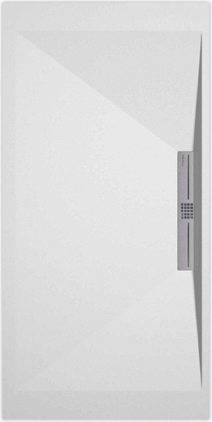 Sanifun Douchebak Stone Side White Smooth 100x70, Ophalen, Nieuw, Steen, Douche