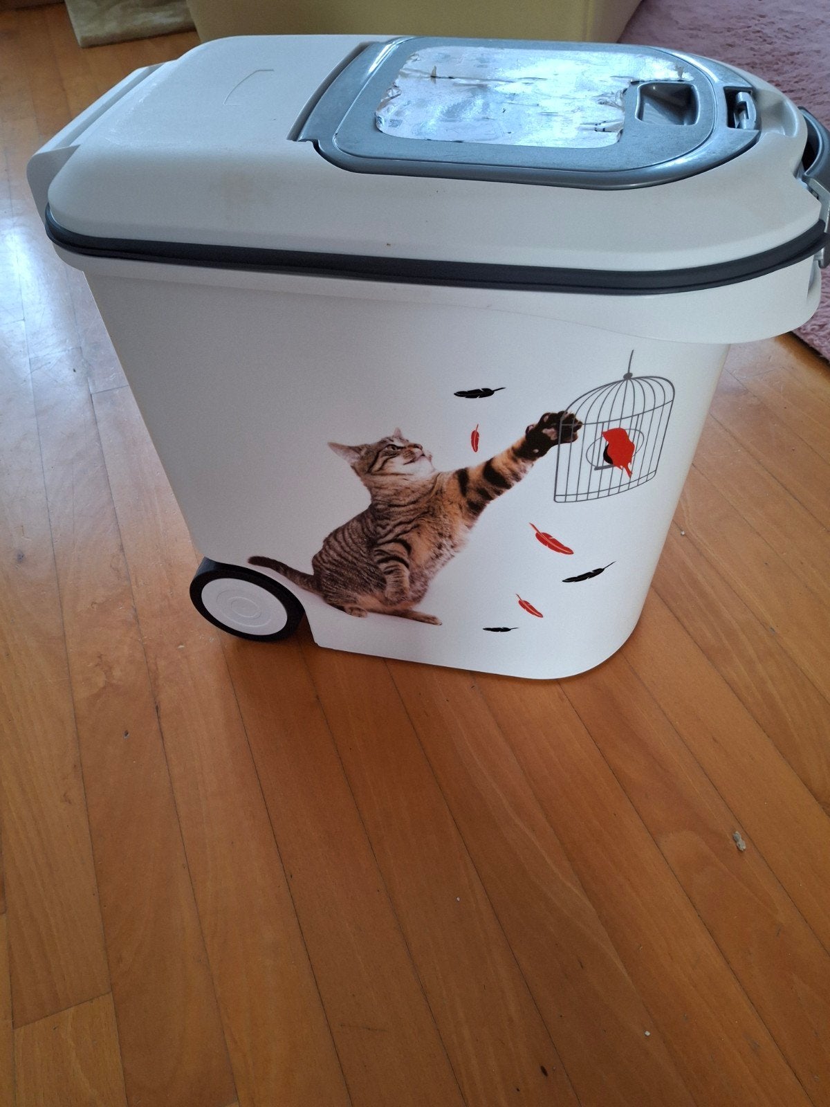 curver 12kilo/ 35L voerton voor kattenbrokjes, Dieren en Toebehoren, Ophalen, Zo goed als nieuw