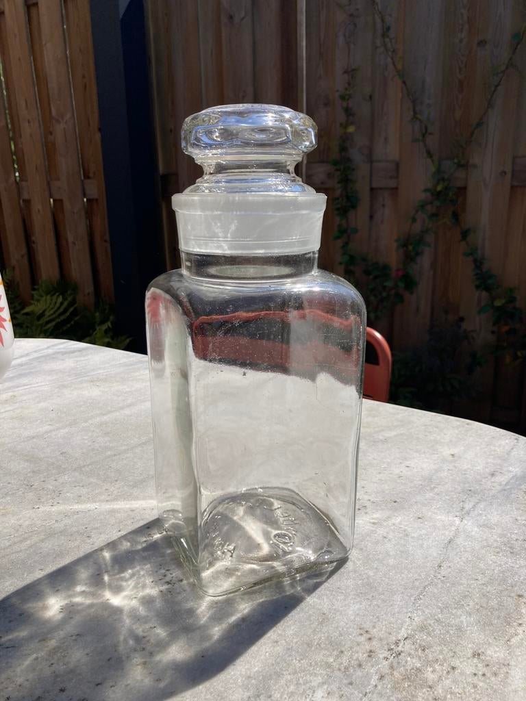 Oude glazen confiserie pot/ snoeppot van Melle Holland, Ophalen of Verzenden, Zo goed als nieuw