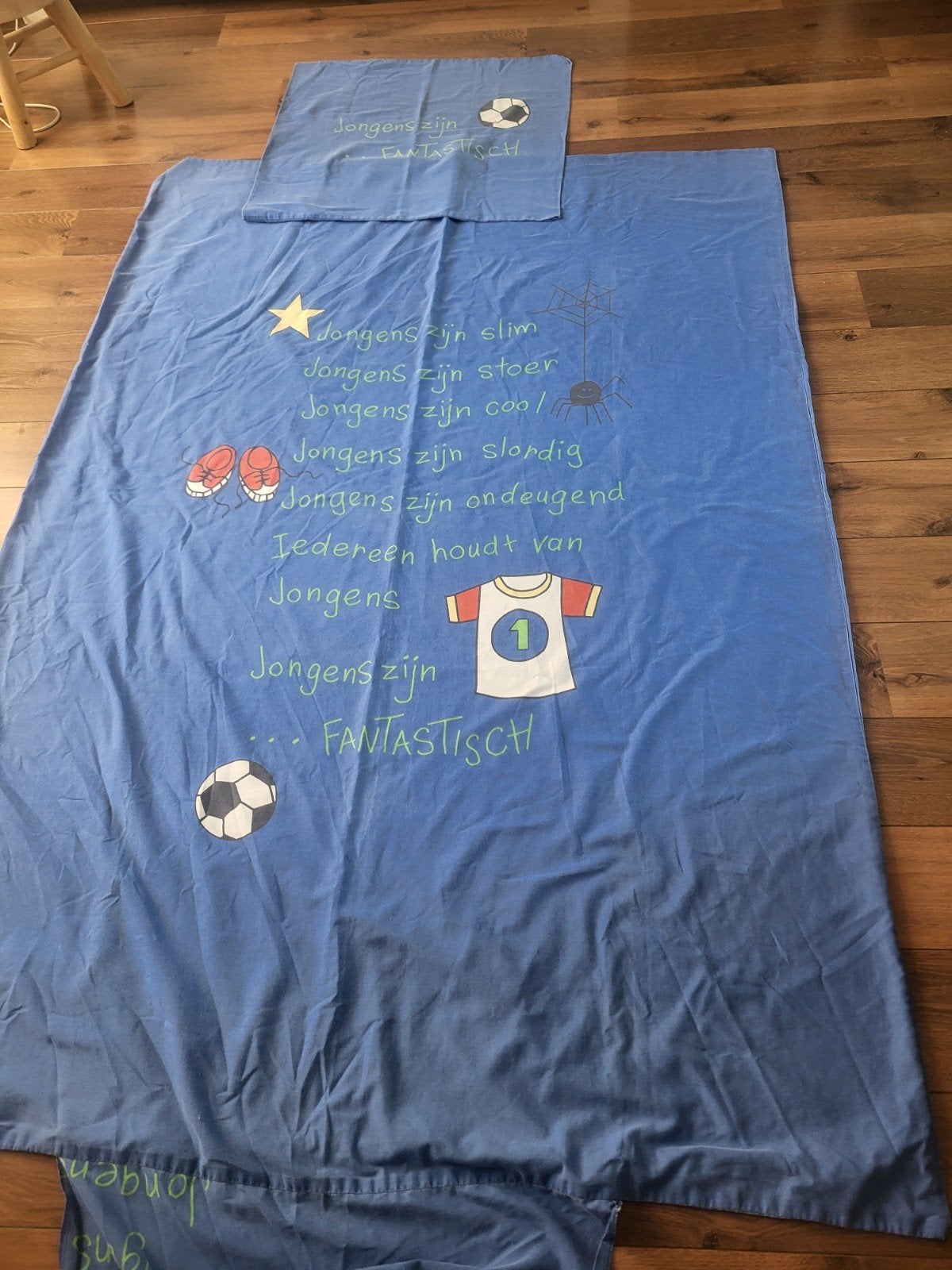 Dekbedovertrek Jongens zijn Fantastisch - Blauw, Ophalen, Gebruikt, Blauw, Dekbedovertrek