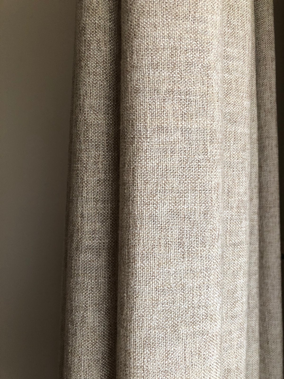 Gordijnen B 380 x H 256 kleur canvas (beige) linnenlook, Huis en Inrichting, Stoffering | Gordijnen en Lamellen, Ophalen, 380 cm