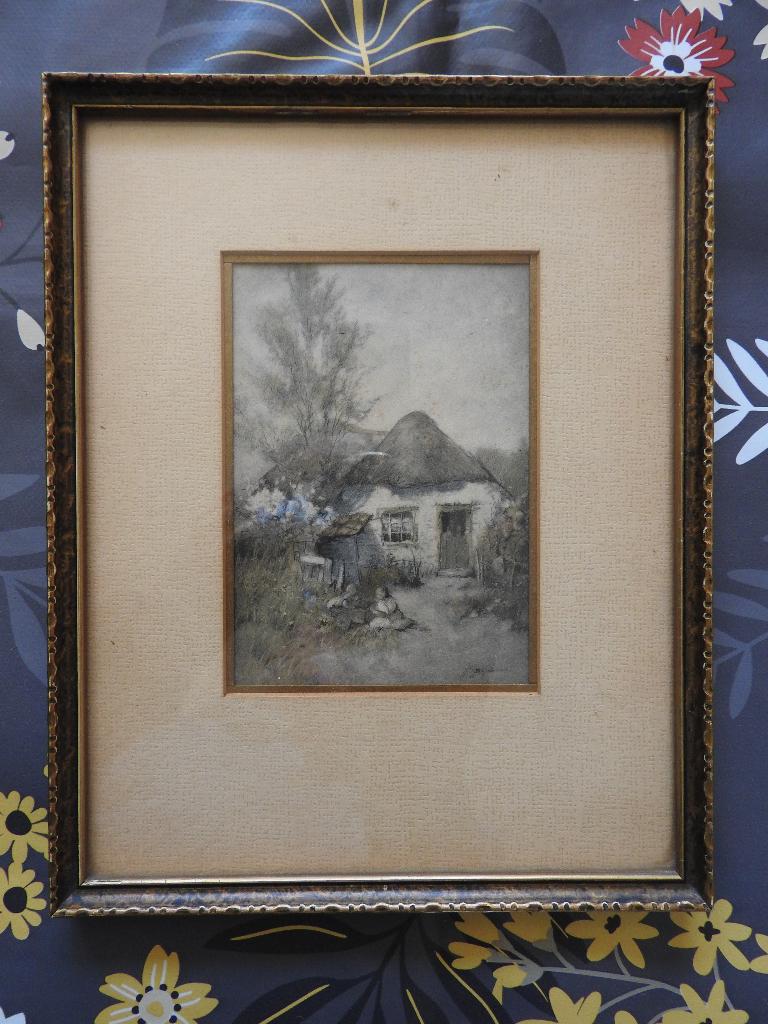 Aquarel van J.Garjeanne (1860-1930) Spelende kinderen, Antiek en Kunst, Ophalen of Verzenden