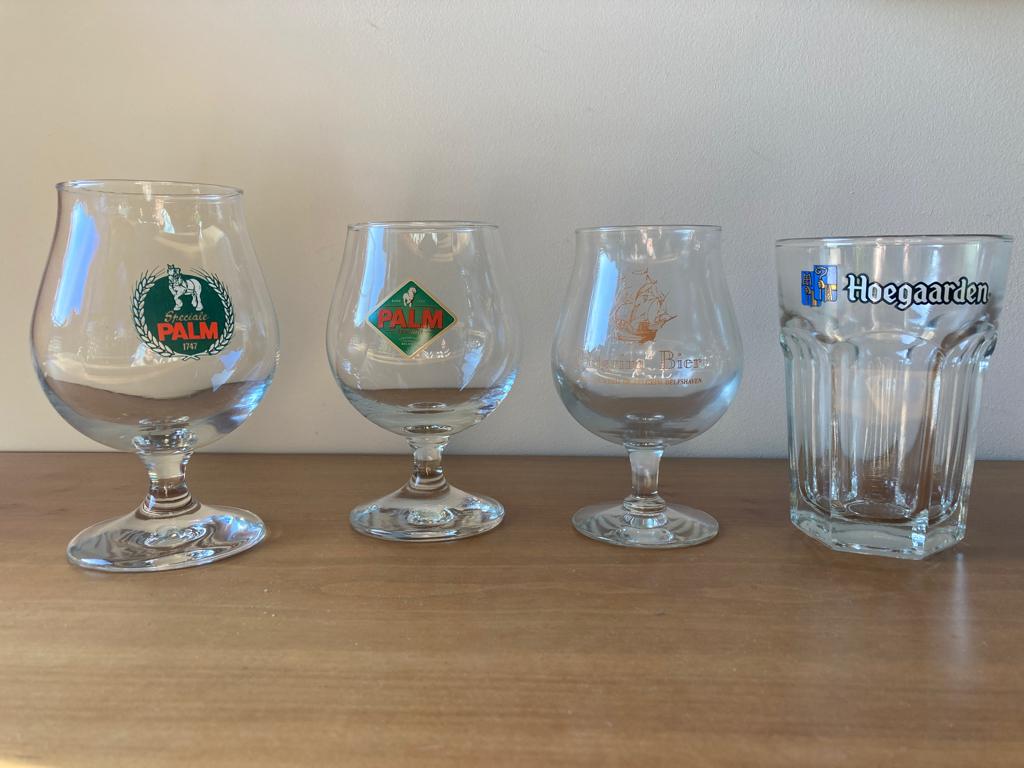 diverse bierglazen Palm - Pelgrim - Hoegaarden, Verzamelen, Biermerken, Ophalen of Verzenden, Zo goed als nieuw, Glas of Glazen