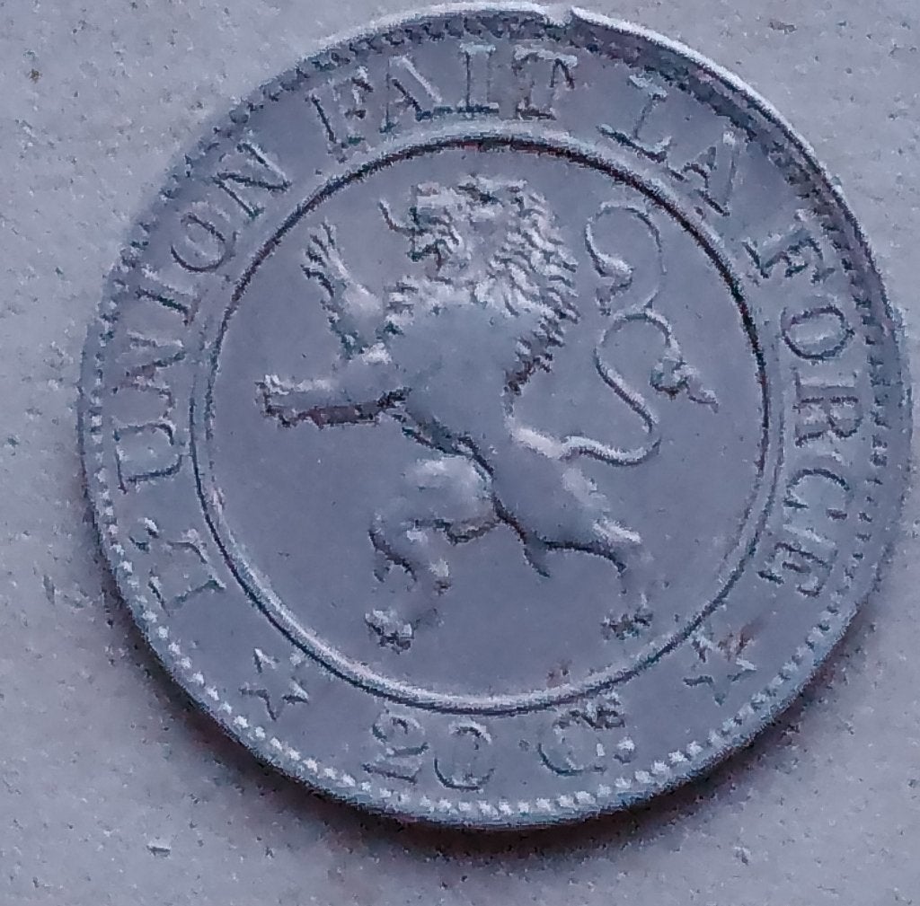 België, 20 centimes 1861, Ophalen of Verzenden, België, Losse munt