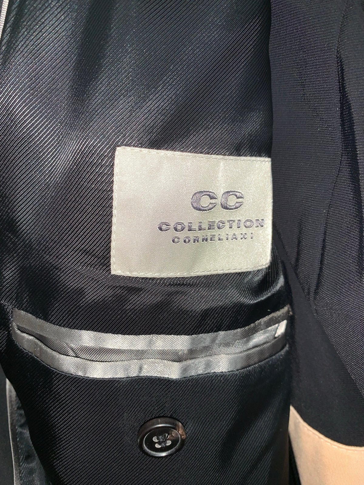 Corneliani CC Collection Zwarte Jas Maat 50, Kleding | Heren, Ophalen of Verzenden, Zo goed als nieuw, Maat 48/50 (M), Zwart
