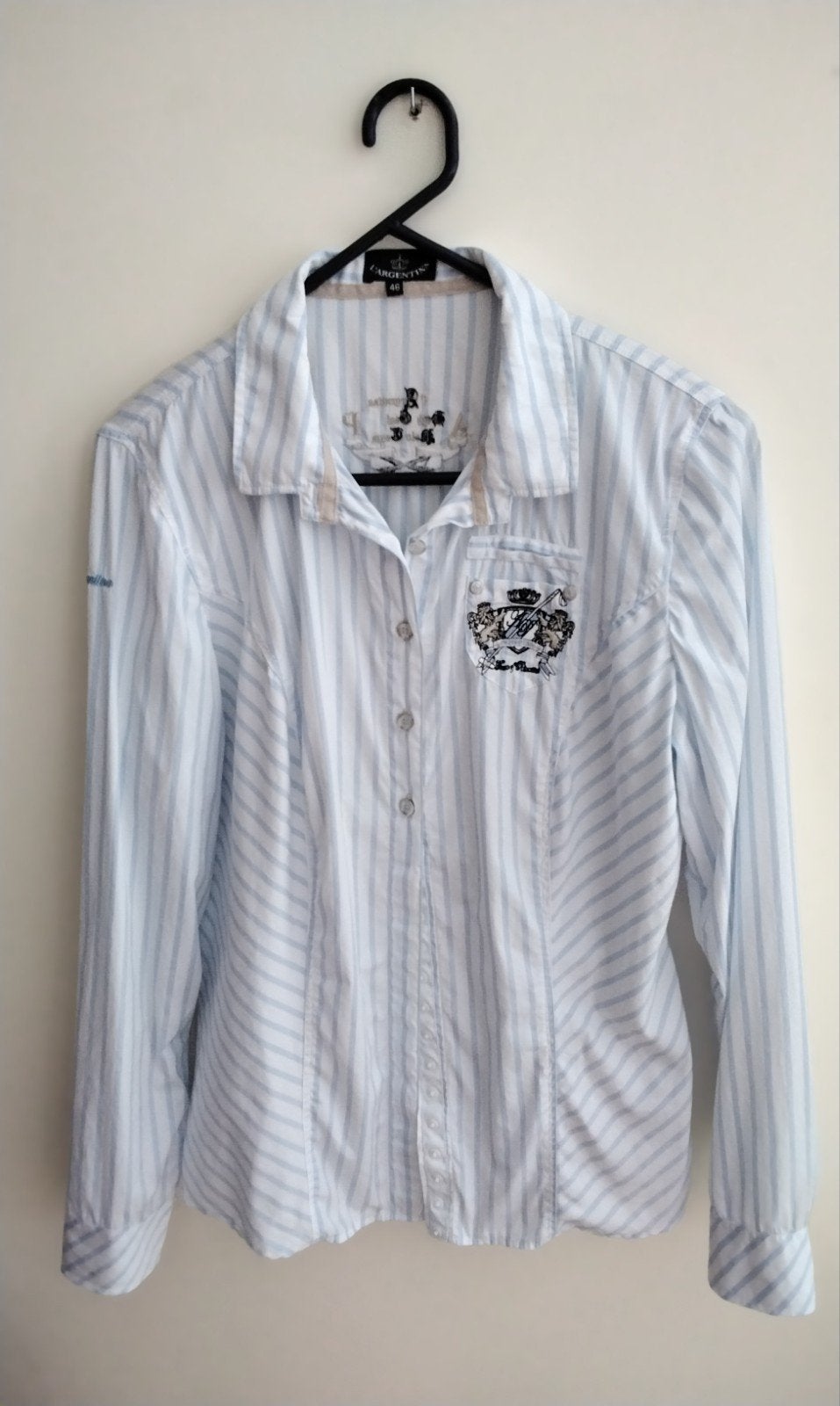 Mooie streepjesblouse van L' Argentina. Maat: 46, Nieuw., Kleding | Dames, Blauw, Maat 46/48 (XL) of groter, Nieuw, Ophalen of Verzenden