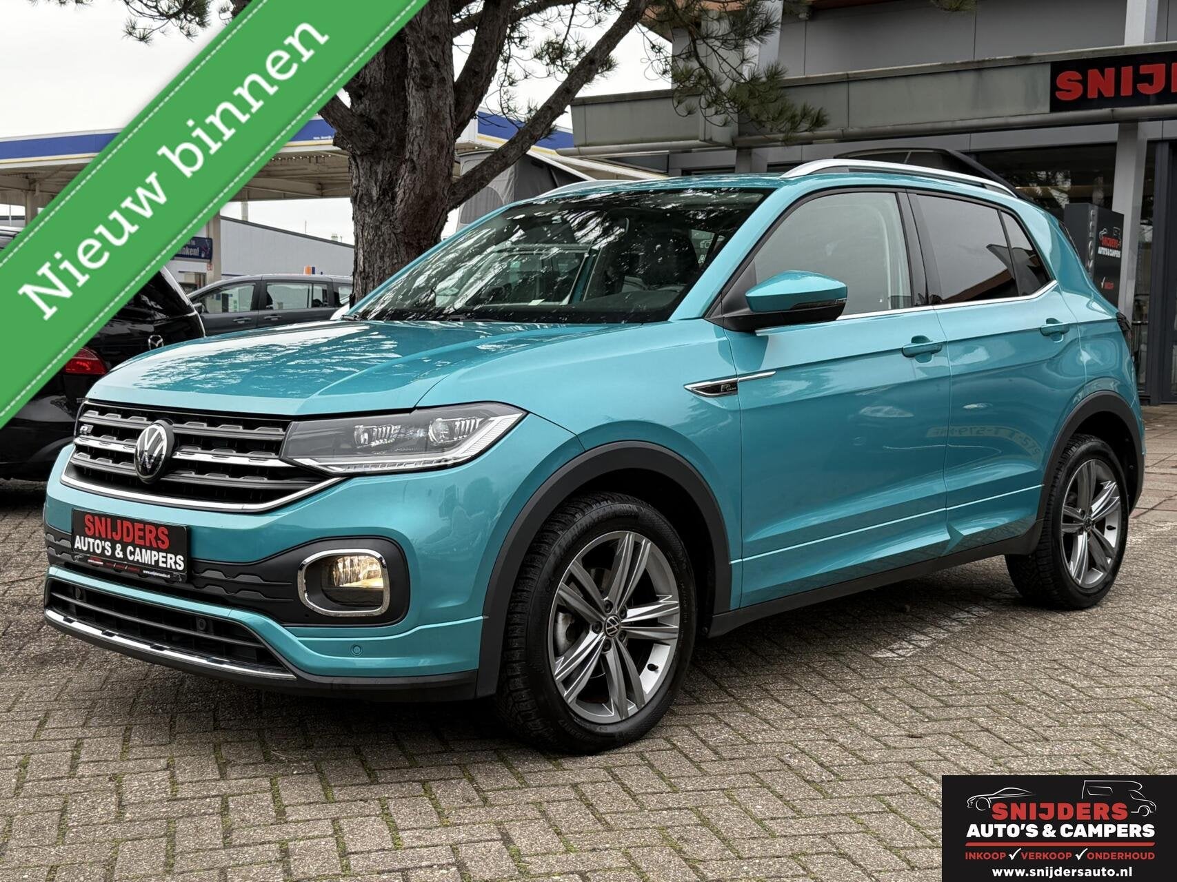 Volkswagen T-Cross 1.0 TSI R-Line virtual dash carplay, Auto's, Voorwielaandrijving, Gebruikt, Zwart, Met garantie (alle)