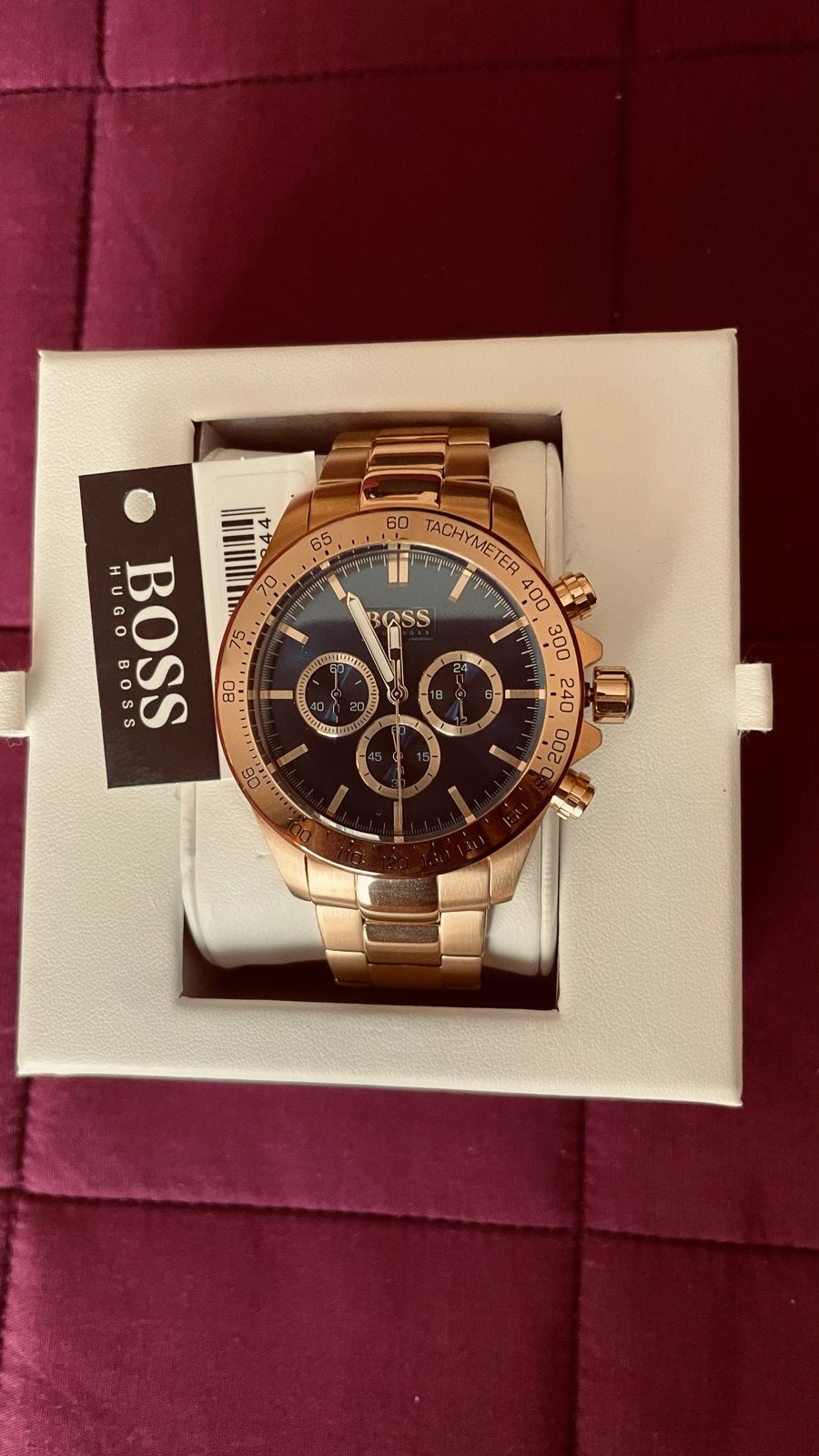 Hugo Boss Herenhorloge - Roségoudkleurig Chronograaf, Overige merken, Staal, Staal, Polshorloge